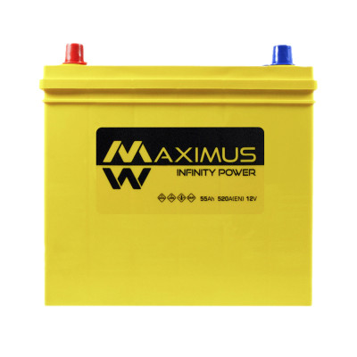 Акумулятор MAXIMUS 55Ah 520A L+ Asia smf (NS60) т.к.