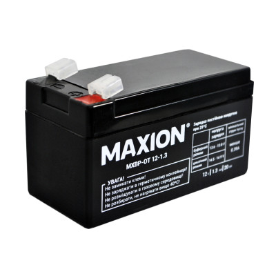 Промисловий акумулятор MAXION AGM BP OT 12V 1.3Ah R+ (правий +) 12-1.3