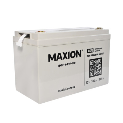 Промисловий акумулятор MAXION AGM 12V 100Ah L+ (лівий +) BP-6 EVF 100
