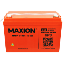 Акумулятор гелевий 12V 105Ah MAXION BP OT 105 - 12 GEL  для інверторів та ДЖБ