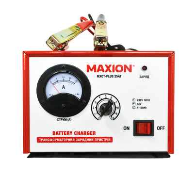 Трансформаторний зарядний пристрій MAXION PLUS 25AT (12V)