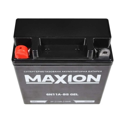 Мото акумулятор MAXION Gel 6V, 11A L+ (лівий +) 11A-BS