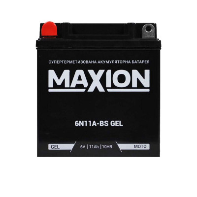 Мото акумулятор MAXION Gel 6V, 11A L+ (лівий +) 11A-BS
