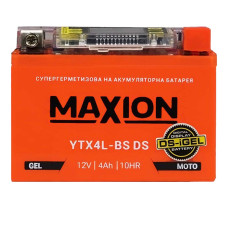 Мото акумулятор MAXION 12V 4A R+ (правий +) YTX 4L-BS DS (DS-iGEL)