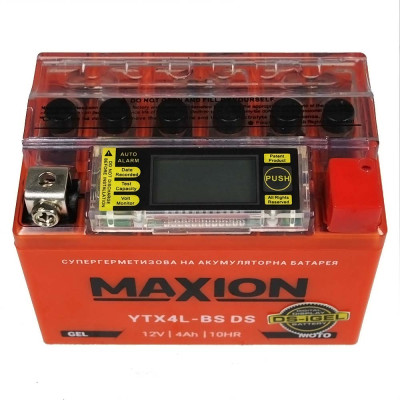 Мото акумулятор MAXION 12V 4A R+ (правий +) YTX 4L-BS DS (DS-iGEL)