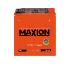 Мото акумулятор MAXION Gel 12V 7A R+ (правий +) YTX 7L-BS
