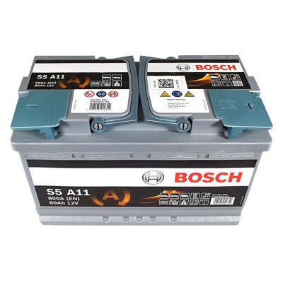 Аккумулятор BOSCH AGM 80Ah 800A R+ (правый +) S5A 110 Аккумулятор BOSCH AGM 80Ah 800A R+ (правый +) S5A 110