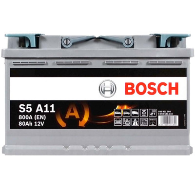 Аккумулятор BOSCH AGM 80Ah 800A R+ (правый +) S5A 110