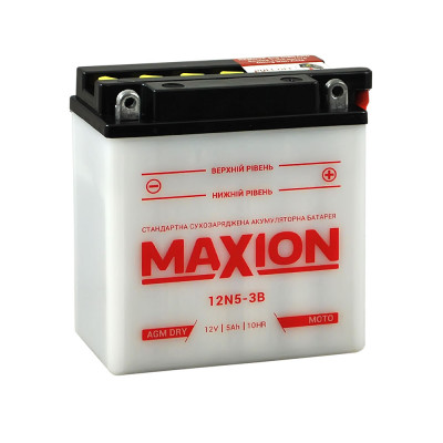 Мото акумулятор MAXION 12V 5A R+ (правий +) 12N 5-3B