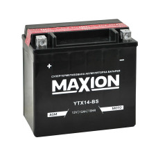 Мото акумулятор MAXION AGM 12V 12A L+ (лівий +) YTX 14-BS