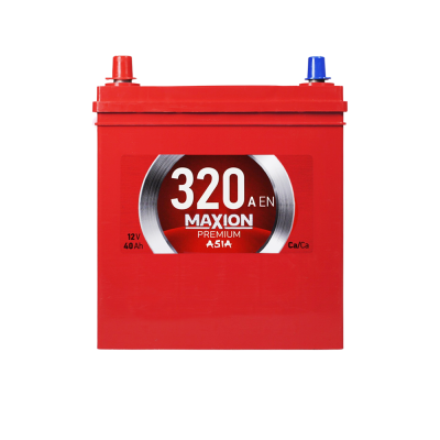 Аккумулятор MAXION 40Ah 320A Premium Asia L+ (левый +) NS40 (Турция)