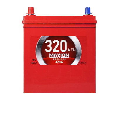 Аккумулятор MAXION 40Ah 320A Premium Asia L+ (левый +) NS40 (Турция)