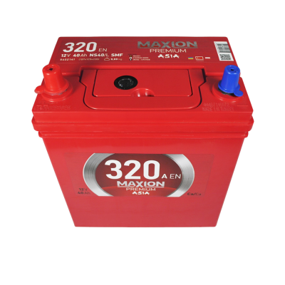 Аккумулятор MAXION 40Ah 320A Premium Asia L+ (левый +) NS40 (Турция)