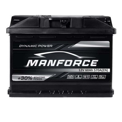 Акумулятор MANFORСE 60Ah 570A R+ (правий +) MF L2