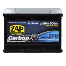 Акумулятор ZAP EFB 60Аh 550А Carbon R+ (правий +) LB2 (560 08) h=175