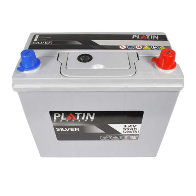 Акумулятор PLATIN Silver Asia 59Ah 520A R+ (правий +) SMF