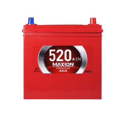 Акумулятор MAXION 59Ah 520A Premium Asia R+ (правий +) NS60 (Туреччина) Акумулятор MAXION 59Ah 520A Premium Asia R+ (правий +) NS60 (Туреччина)