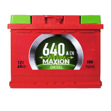 Акумулятор MAXION 68Ah 640A Diesel L+ (лівий +) MF L2 (Туреччина)