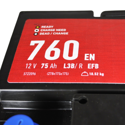 Акумулятор MAXION EFB 75Ah 760A R+ (правий +) SMF L3B (Туреччина)