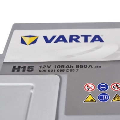 Акумулятор VARTA AGM 105Ah 950А R+ Silver Dynamic (правий +) H15 Акумулятор VARTA AGM 105Ah 950А R+ Silver Dynamic (правий +) H15