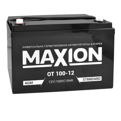 Промышленный аккумулятор MAXION AGM 12V 100Ah R+ (правый +) 12-100