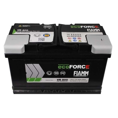 Акумулятор FIAMM AGM 80Аh 800А  Ecoforce R+ (правий +)