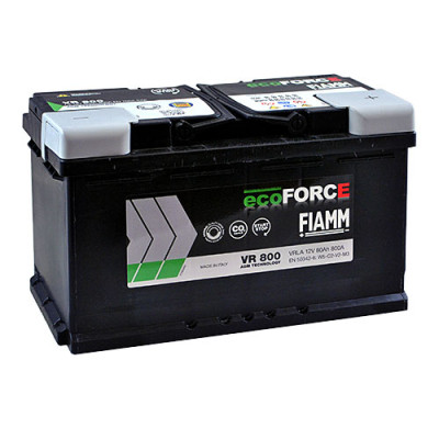 Акумулятор FIAMM AGM 80Аh 800А  Ecoforce R+ (правий +)