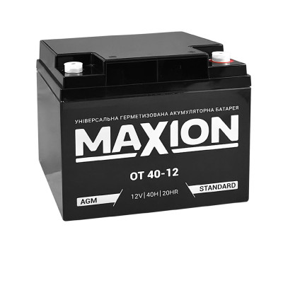 Промисловий акумулятор MAXION AGM 12V 40Ah R+ (правий +) 12-40