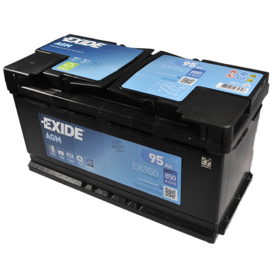 Аккумулятор EXIDE AGM 95Аh 850A (EK950) Start-Stop R+ (правый +) Аккумулятор EXIDE AGM 95Аh 850A (EK950) Start-Stop R+ (правый +)