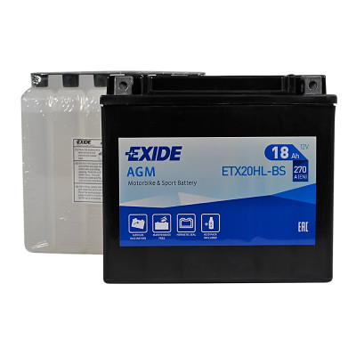 Мото акумулятор EXIDE ETX 20HL-BS EXIDE (12V, 18A)