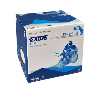 Мото акумулятор EXIDE ETX 20HL-BS EXIDE (12V, 18A)