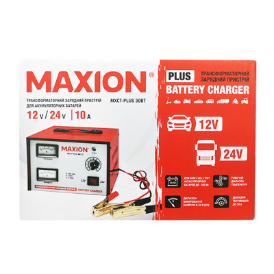 Трансформаторний зарядний пристрій MAXION PLUS 30ВT (12,24V) NEW