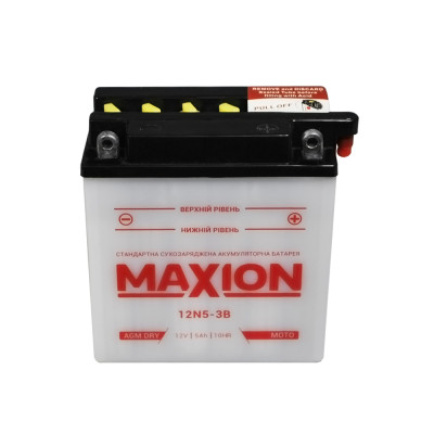 Мото акумулятор MAXION 12V 5A R+ (правий +) 12N 5-3B