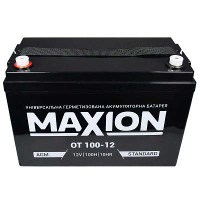 Промышленный аккумулятор MAXION AGM 12V 100Ah R+ (правый +) 12-100