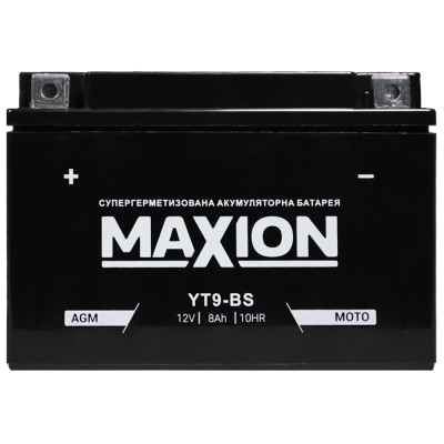 Мото акумулятор MAXION 12V, 9A L+ (лівий +) YT 9-BS