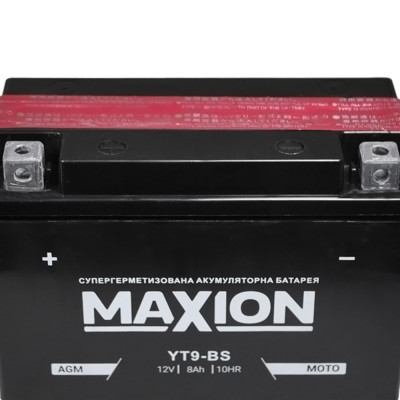 Мото акумулятор MAXION 12V, 9A L+ (лівий +) YT 9-BS