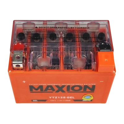 Мото акумулятор MAXION GEL 12V 11A L+ (лівий +) YTZ 12S