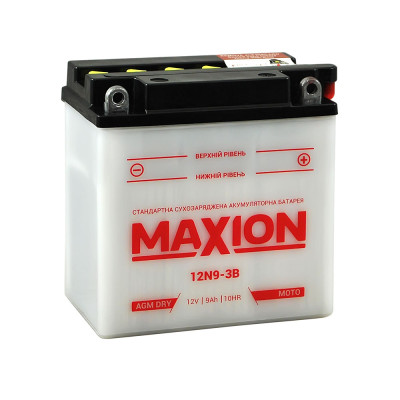 Мото акумулятор MAXION 12V 9A R+ (правий +) 12N 9-3B