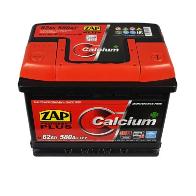 Акумулятор ZAP Plus 62Ah 580A R+ (правий +) L2 (550 95)