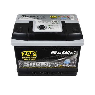 Акумулятор ZAP Silver 65Ah 640A R+ (правий +) L2 (565 83)