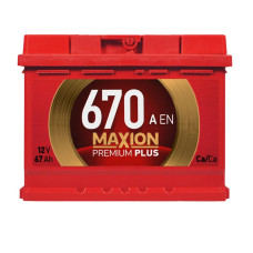 Акумулятор MAXION 67Аh 670A Premium R+ (правий +) TR L2 (Туреччина)