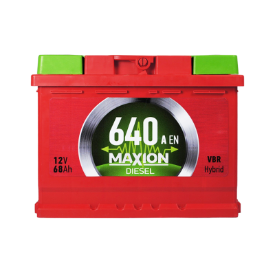 Акумулятор MAXION 68Ah 640A Diesel R+ (правий +) MF L2 (Туреччина)
