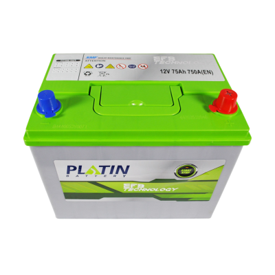 Акумулятор PLATIN EFB Asia 75Ah 750A R+ (правий +) SMF N50