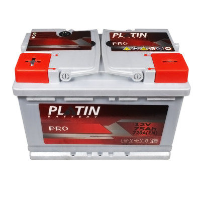 Акумулятор PLATIN Pro 75Ah 720A L+ (лівий +) MF (L3)