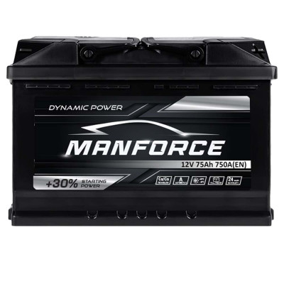 Аккумулятор MANFORСE 75Ah 750A R+ (правый +) MF L3