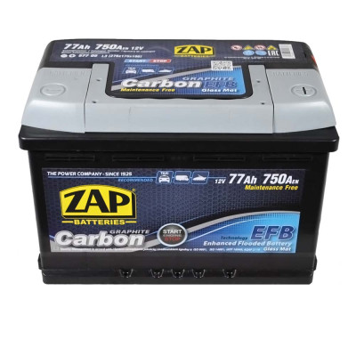 Акумулятор ZAP EFB 77Аh 750А Carbon R+ (правий +) 577 05