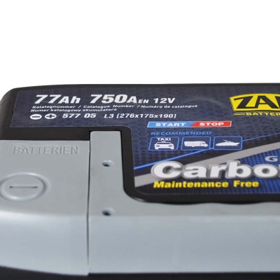Акумулятор ZAP EFB 77Аh 750А Carbon R+ (правий +) 577 05