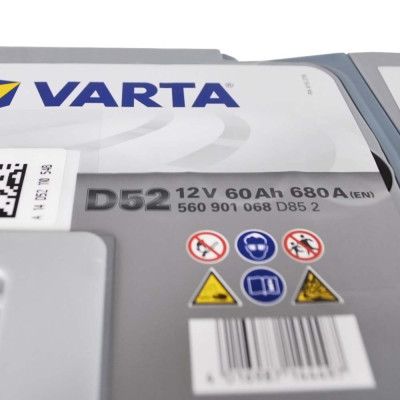 Акумулятор VARTA AGM 60Ah 680А R+ Silver Dynamic (правий +) D52