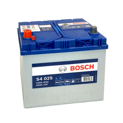 Акумулятор BOSCH 60Ah 540A L+ (лівий +) Asia D23 (S40 250)