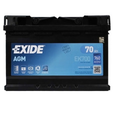 Акумулятор EXIDE AGM 70Аh 760A EK700 Start-Stop R+ (правий +)